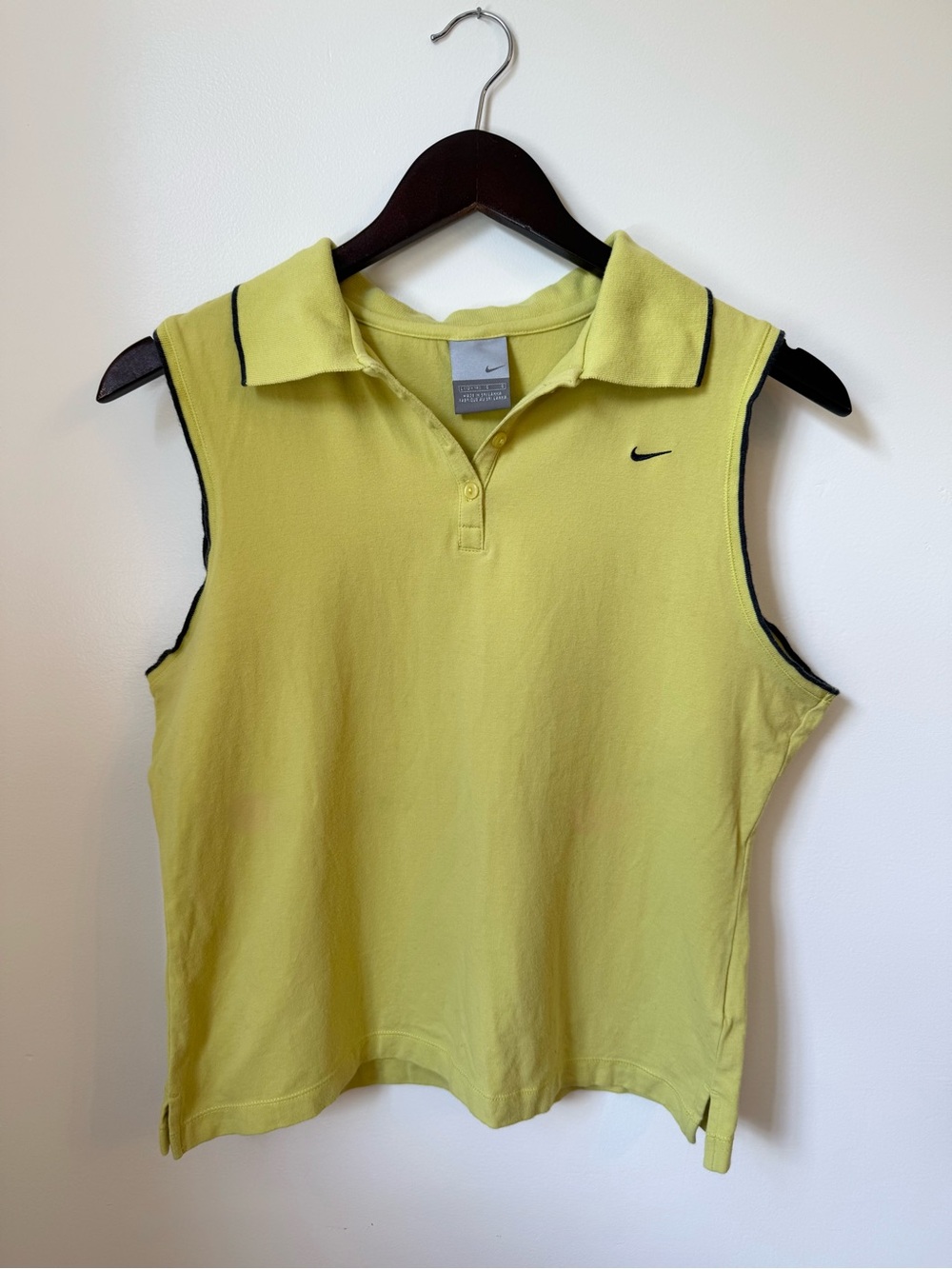 Nike Women’s Sleeveless Polo Top in Chartreuse/Lime Green